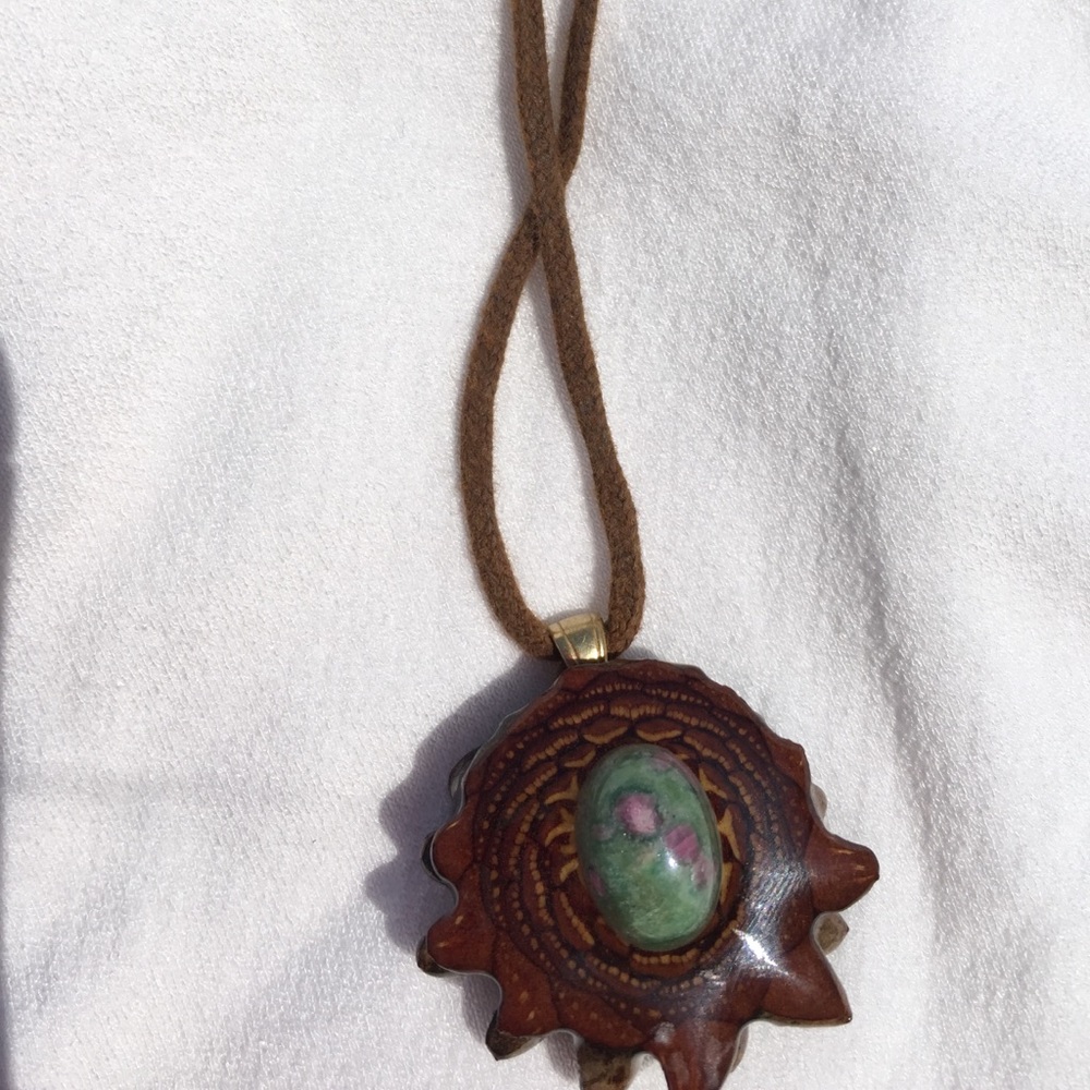 Third Eye Pinecone Ruby in Fuschite